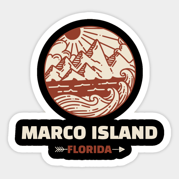 Retro Marco Island Sticker by Insert Place Here